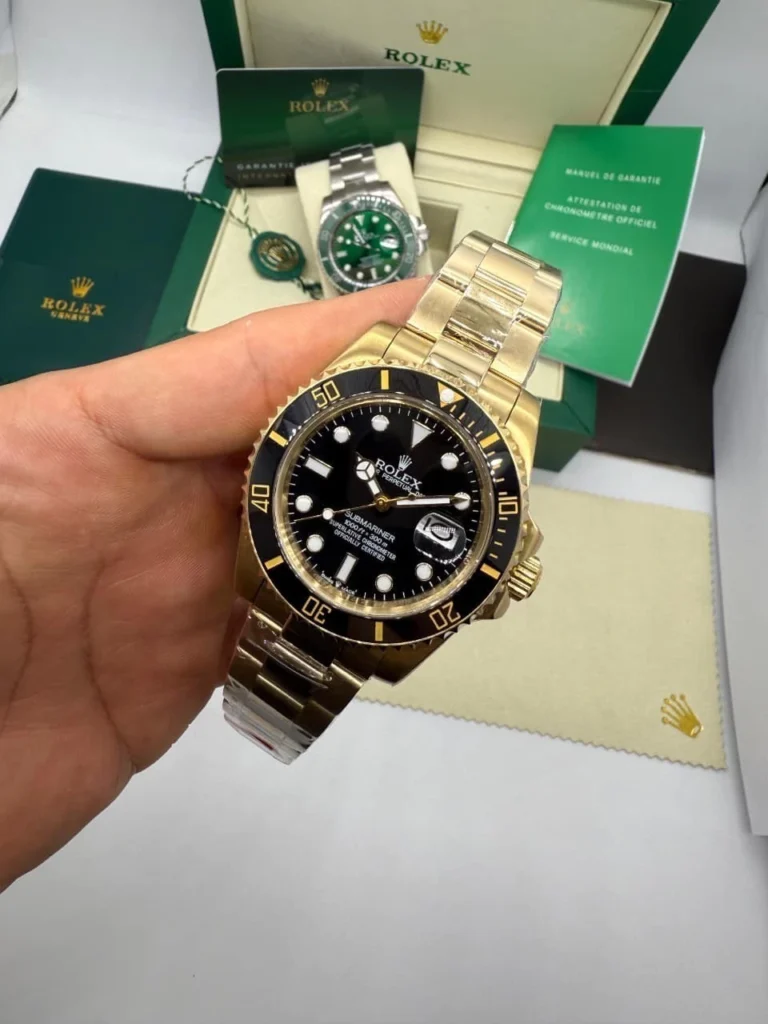 Submariner 40mm - AÇO DOURADO MOSTRADOR PRETO