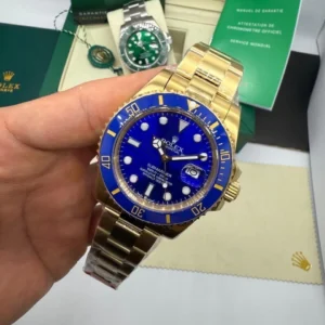 Submariner 40mm - AÇO DOURADO MOSTRADOR AZUL