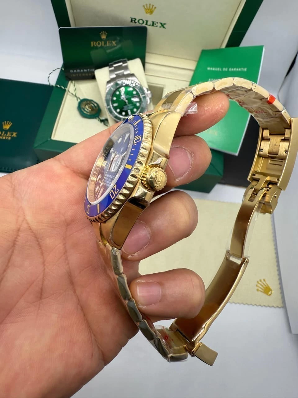 Submariner 40mm - AÇO DOURADO MOSTRADOR AZUL - Imagem 5