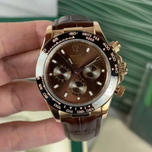 Daytona 40mm - AÇO ROSE MOSTRADOR MARROM - COURO