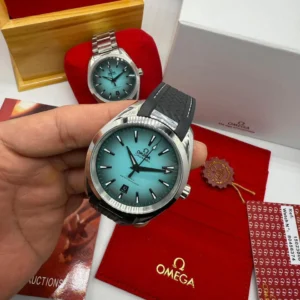 Omega Seamaster Aqua Terra 42mm - AÇO MOSTRADOR AZUL CLARO - SILICONE