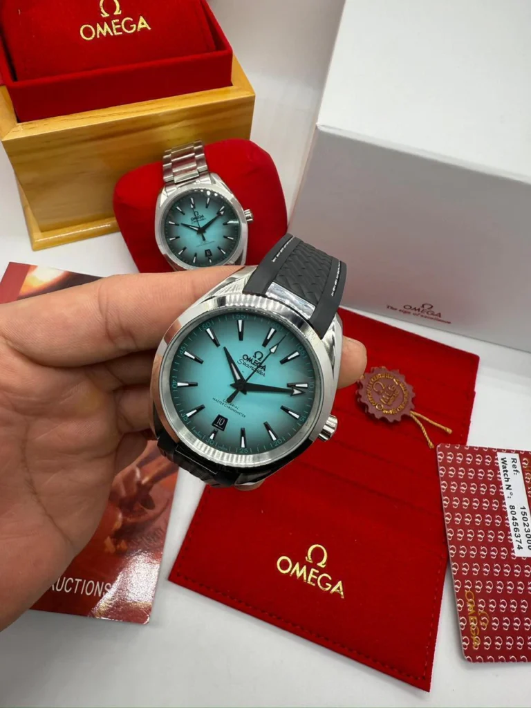 Omega Seamaster Aqua Terra 42mm - AÇO MOSTRADOR AZUL CLARO - SILICONE
