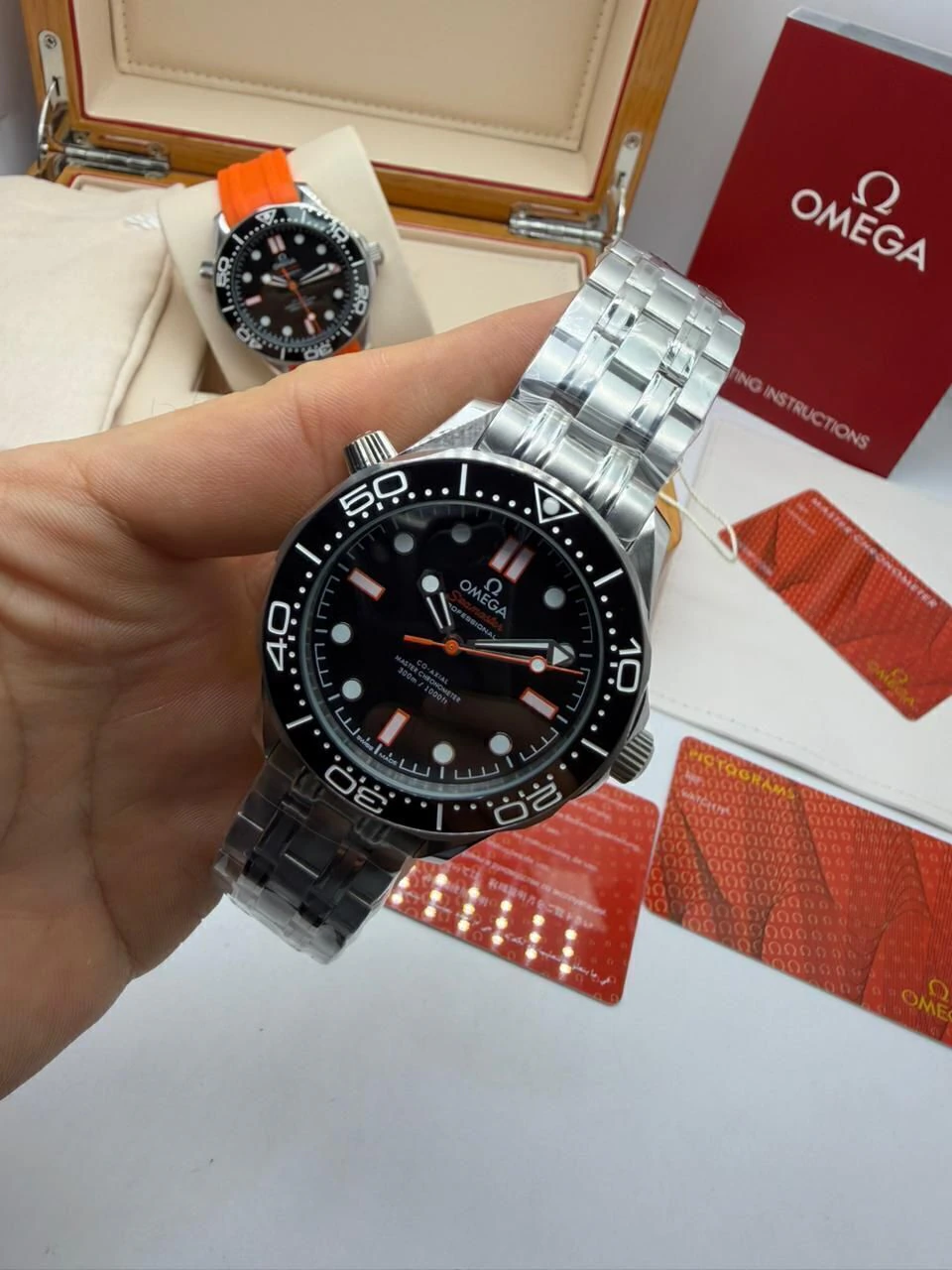 Omega Seamaster 42mm - AÇO MOSTRADOR PRETO