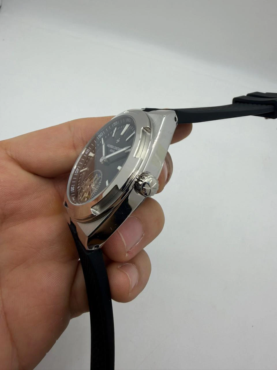 Vacheron Constantin Tourbillon 40mm - AÇO MOSTRADOR PRETO - SILICONE - Imagem 2