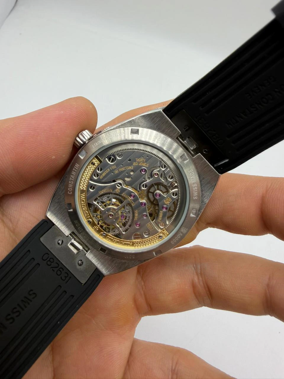Vacheron Constantin Tourbillon 40mm - AÇO MOSTRADOR PRETO - SILICONE - Imagem 3