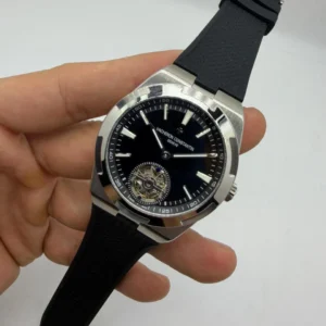 Vacheron Constantin Tourbillon 40mm - AÇO MOSTRADOR PRETO - SILICONE