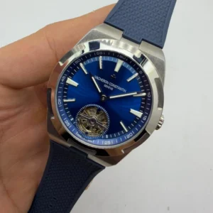 Vacheron Constantin Tourbillon 40mm - AÇO MOSTRADOR AZUL - SILICONE