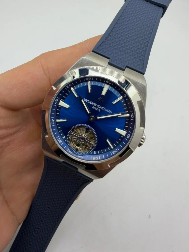 Vacheron Constantin Tourbillon 40mm - AÇO MOSTRADOR AZUL - SILICONE