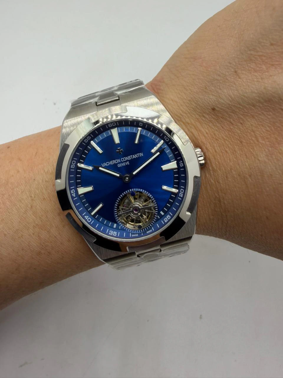 Vacheron Constantin Tourbillon 40mm - AÇO MOSTRADOR AZUL - SILICONE - Imagem 2
