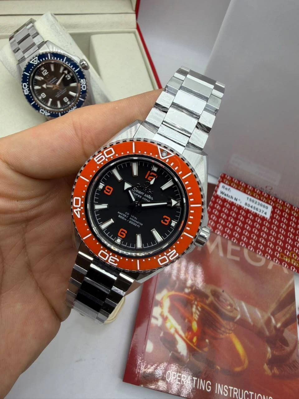 Omega Seamaster Planet Ocean 42mm - SUPER CLONE - AÇO MOSTRADOR PRETO