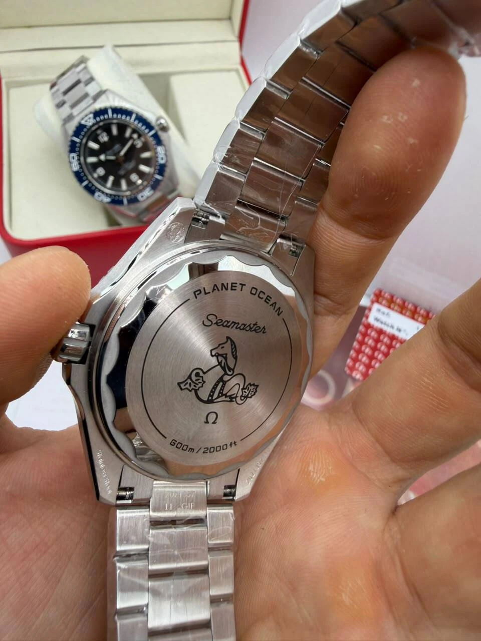 Omega Seamaster Planet Ocean 42mm - SUPER CLONE - AÇO MOSTRADOR PRETO - Imagem 2
