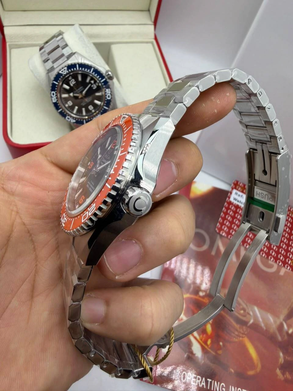 Omega Seamaster Planet Ocean 42mm - SUPER CLONE - AÇO MOSTRADOR PRETO - Imagem 3