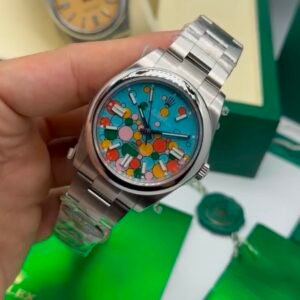 ROLEX Oyster Perpetual - 40mm - SUPER CLONE - AÇO MOSTRADOR COLORS