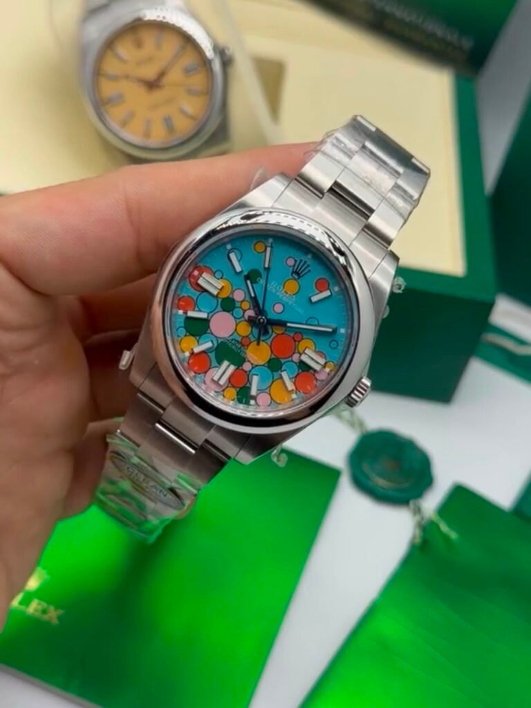 ROLEX Oyster Perpetual - 40mm - SUPER CLONE - AÇO MOSTRADOR COLORS