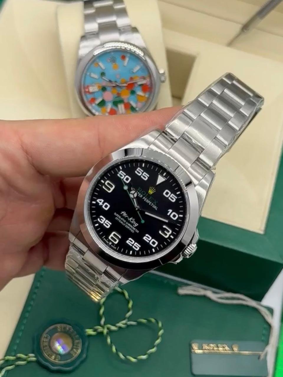ROLEX Air-King - 40mm - SUPER CLONE - AÇO MOSTRADOR PRETO - Imagem 2
