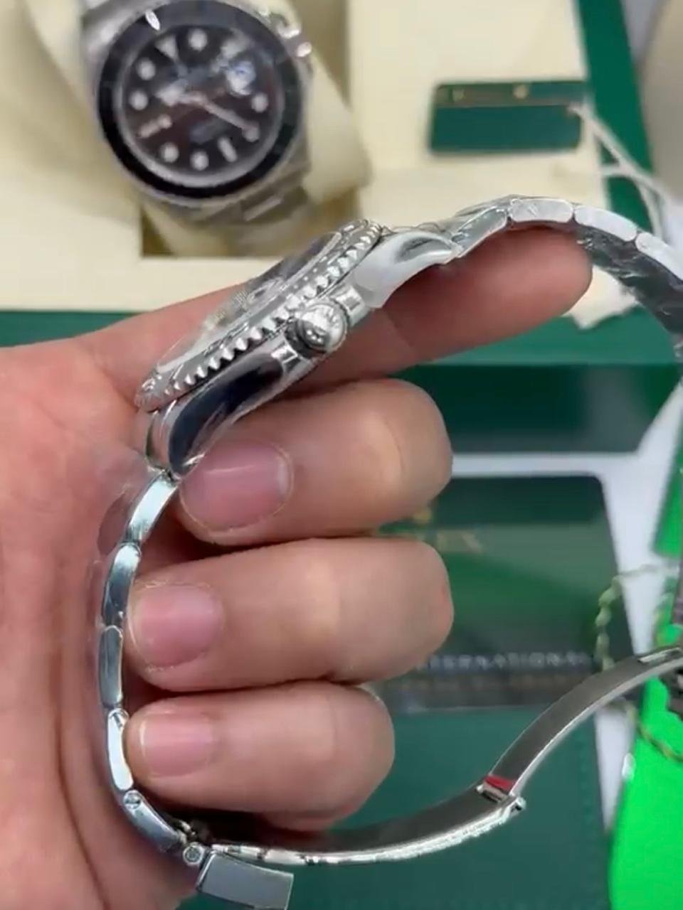 ROLEX Yacht Master - 40mm - SUPER CLONE - AÇO MOSTRADOR PRETO - Imagem 3
