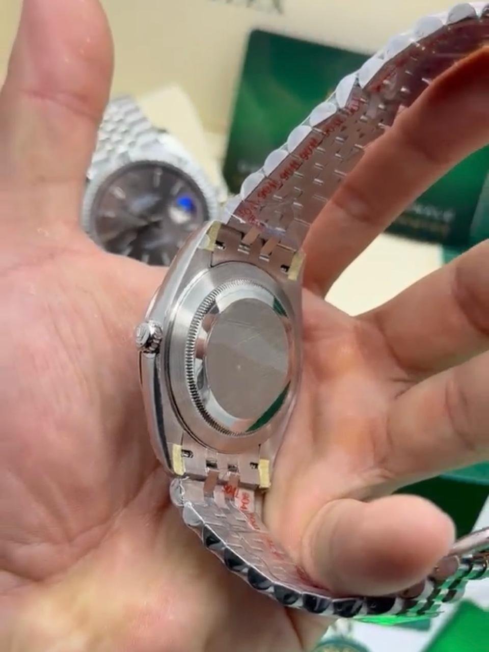 ROLEX Datejust 40mm - SUPER CLONE - AÇO MOSTRADOR CINZA - Imagem 4