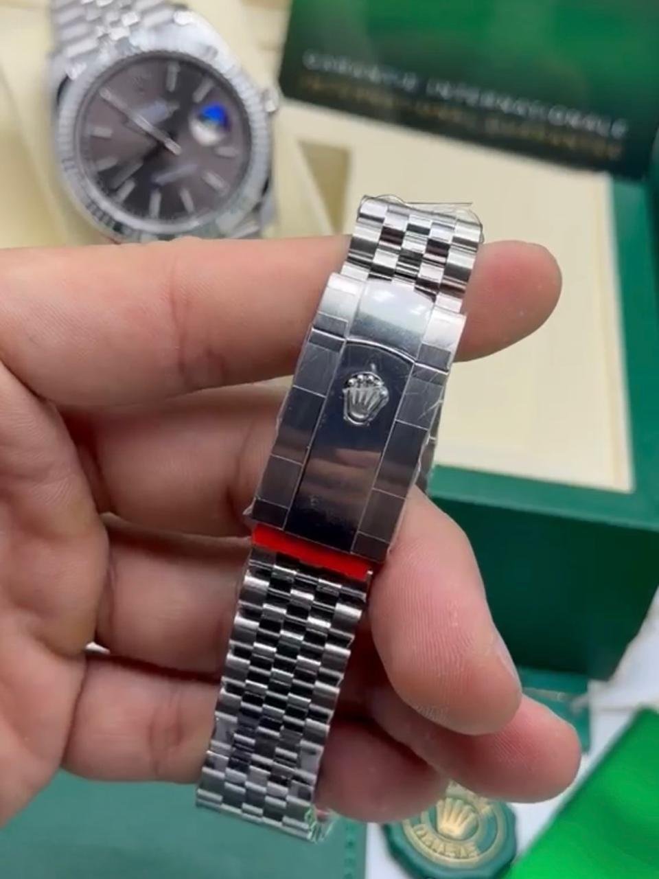 ROLEX Datejust 40mm - SUPER CLONE - AÇO MOSTRADOR CINZA - Imagem 5