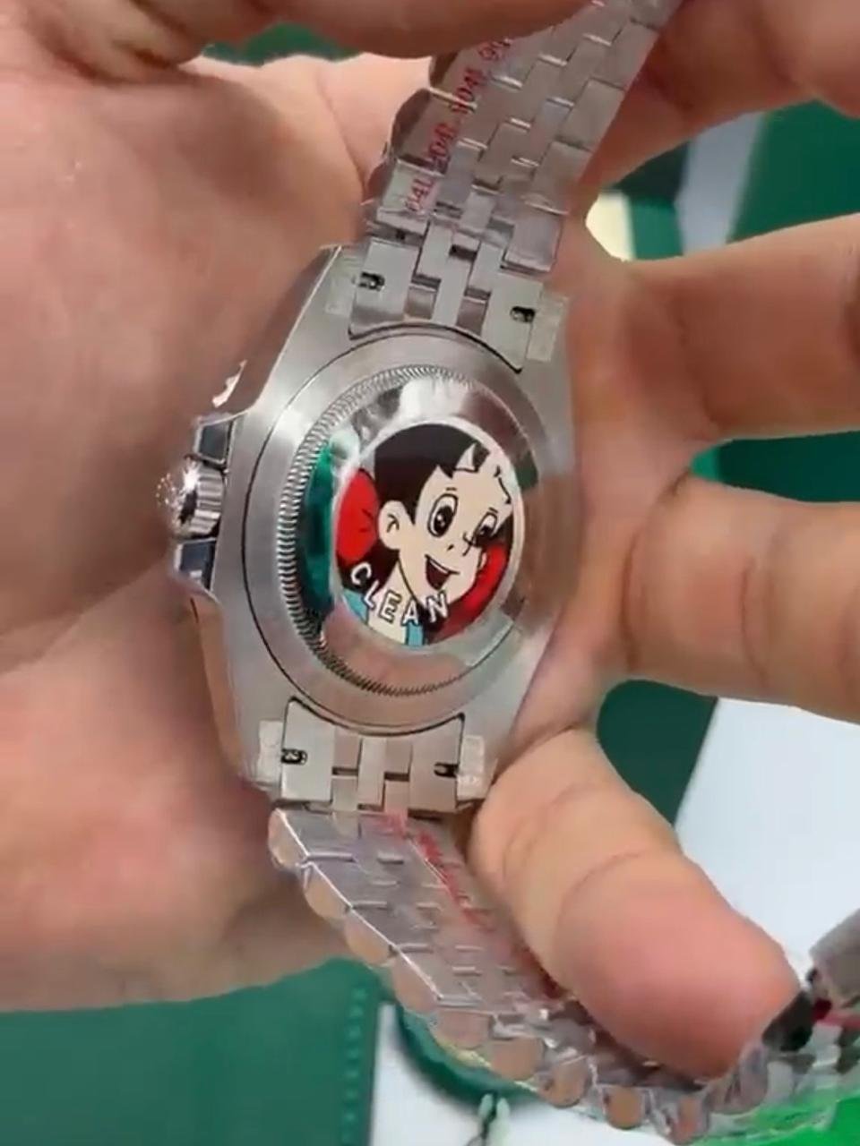 ROLEX GMT Master II 40mm - SUPER CLONE - AÇO MOSTRADOR PRETO (PEPSI) - Imagem 4