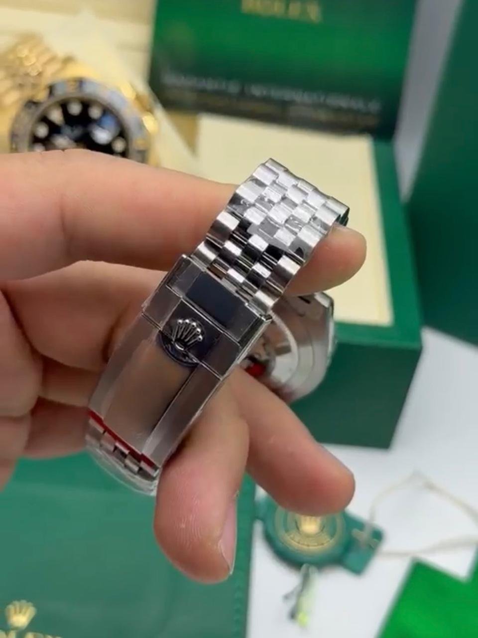 ROLEX GMT Master II 40mm - SUPER CLONE - AÇO MOSTRADOR PRETO (PEPSI) - Imagem 5