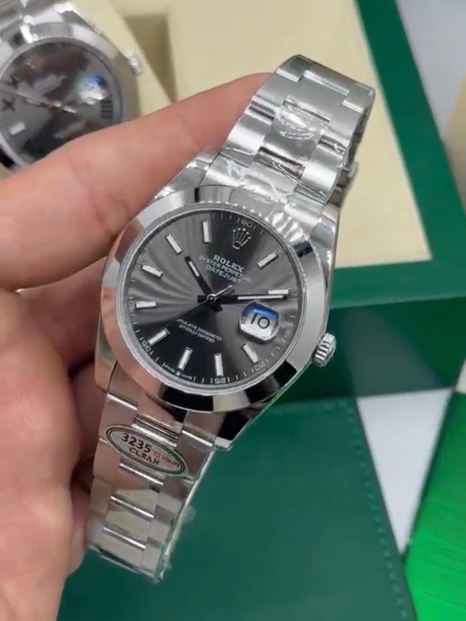 ROLEX Datejust 40mm - SUPER CLONE - AÇO MOSTRADOR CINZA - Imagem 2