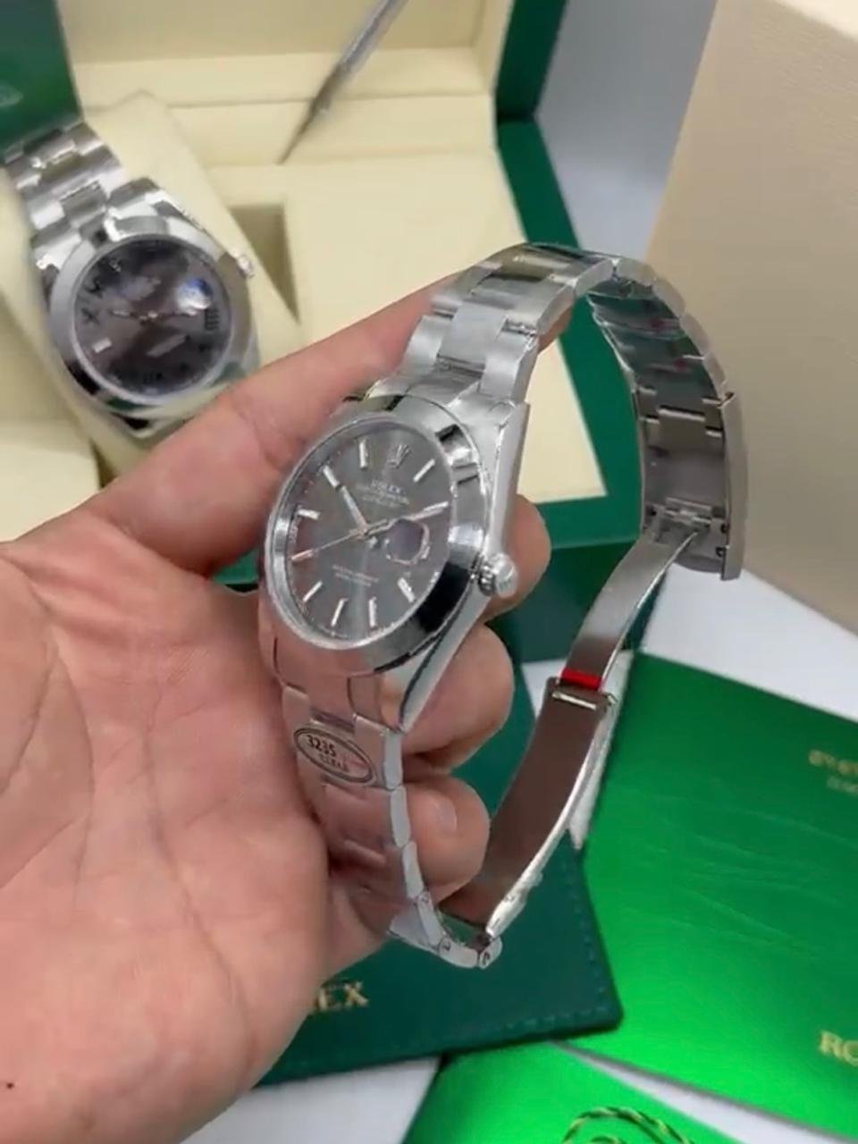 ROLEX Datejust 40mm - SUPER CLONE - AÇO MOSTRADOR CINZA - Imagem 5