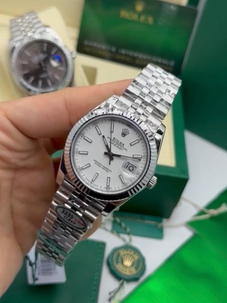 ROLEX Datejust 40mm - SUPER CLONE - AÇO MOSTRADOR BRANCO