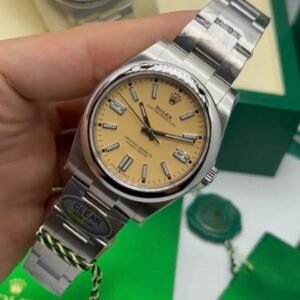 ROLEX Oyster Perpetual 36mm - SUPER CLONE - AÇO MOSTRADOR AMARELO