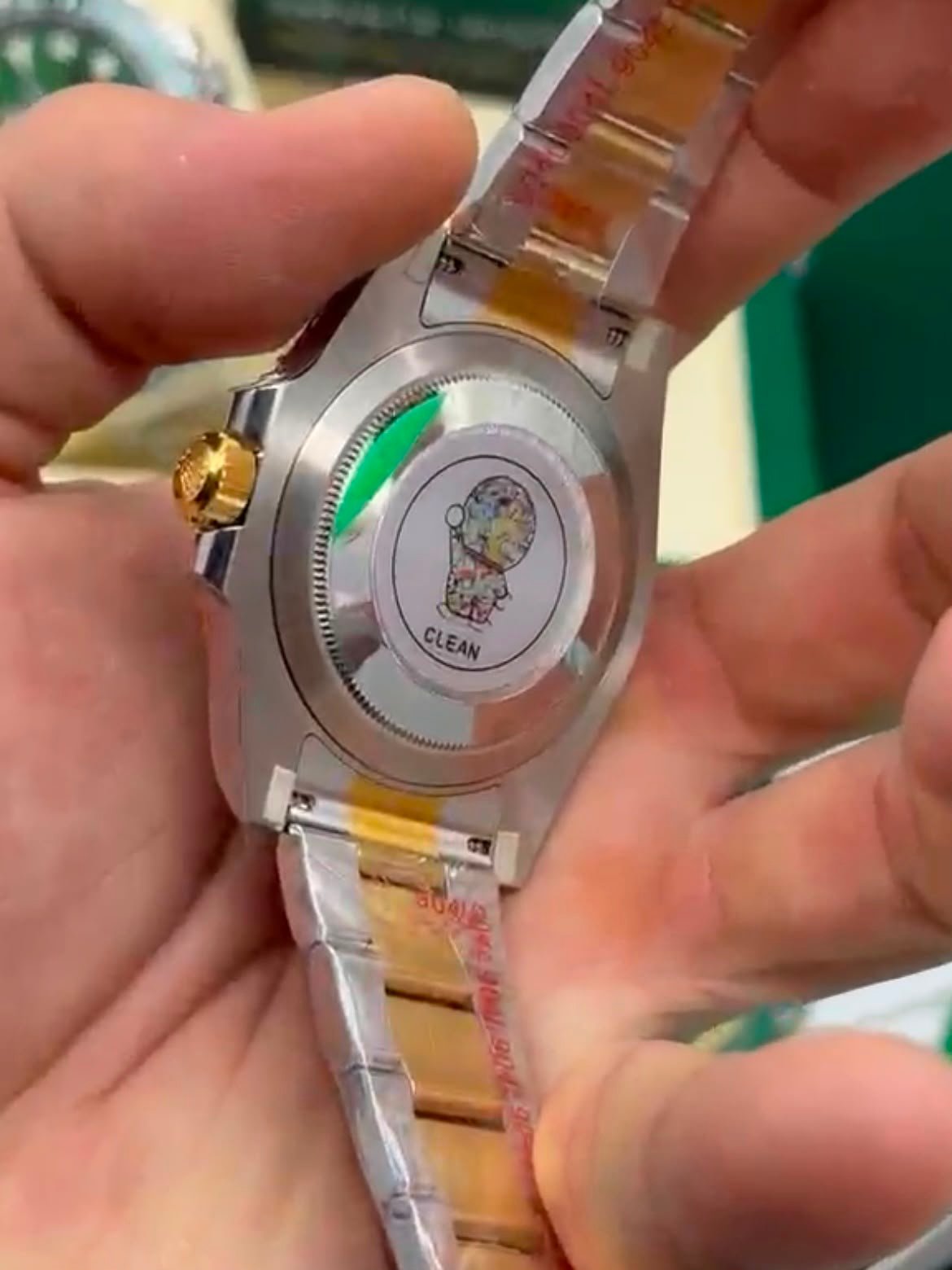 ROLEX Submariner 40mm - SUPER CLONE - AÇO COM DOURADO MOSTRADOR PRETO - Imagem 2