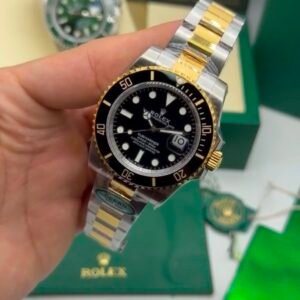ROLEX Submariner 40mm - SUPER CLONE - AÇO COM DOURADO MOSTRADOR PRETO