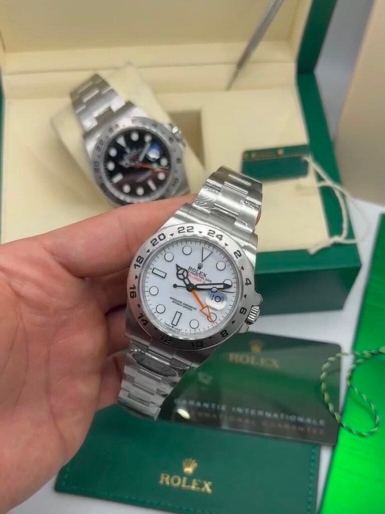 ROLEX EXPLORER II - 42mm - SUPER CLONE - AÇO MOSTRADOR BRANCO
