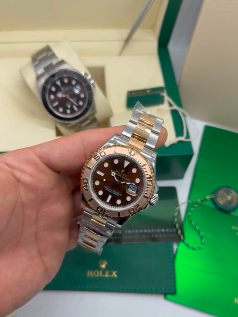 ROLEX Yacht Master - 40mm - SUPER CLONE - AÇO COM ROSE MOSTRADOR CHOCOLATE