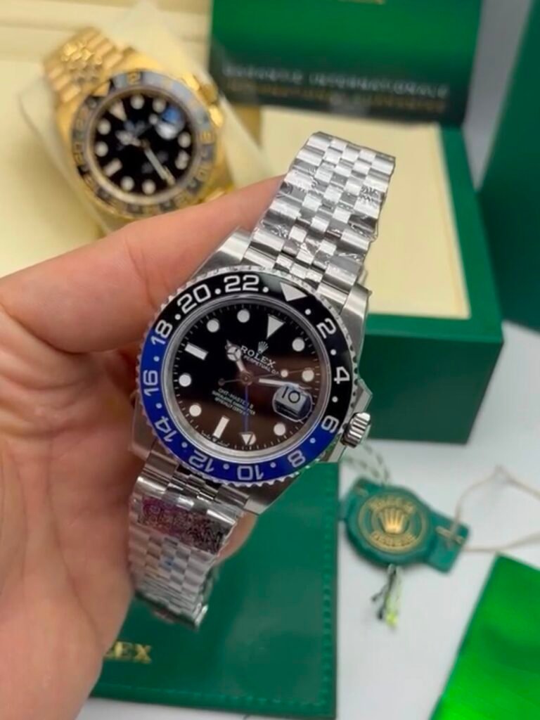 ROLEX GMT Master II 40mm - SUPER CLONE - AÇO MOSTRADOR PRETO (BATGIRL)