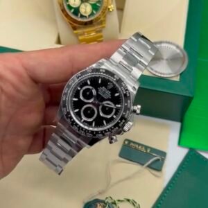 ROLEX Daytona 40mm - SUPER CLONE - AÇO MOSTRADOR PRETO