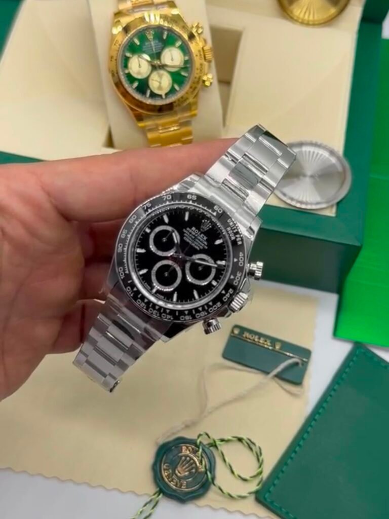 ROLEX Daytona 40mm - SUPER CLONE - AÇO MOSTRADOR PRETO