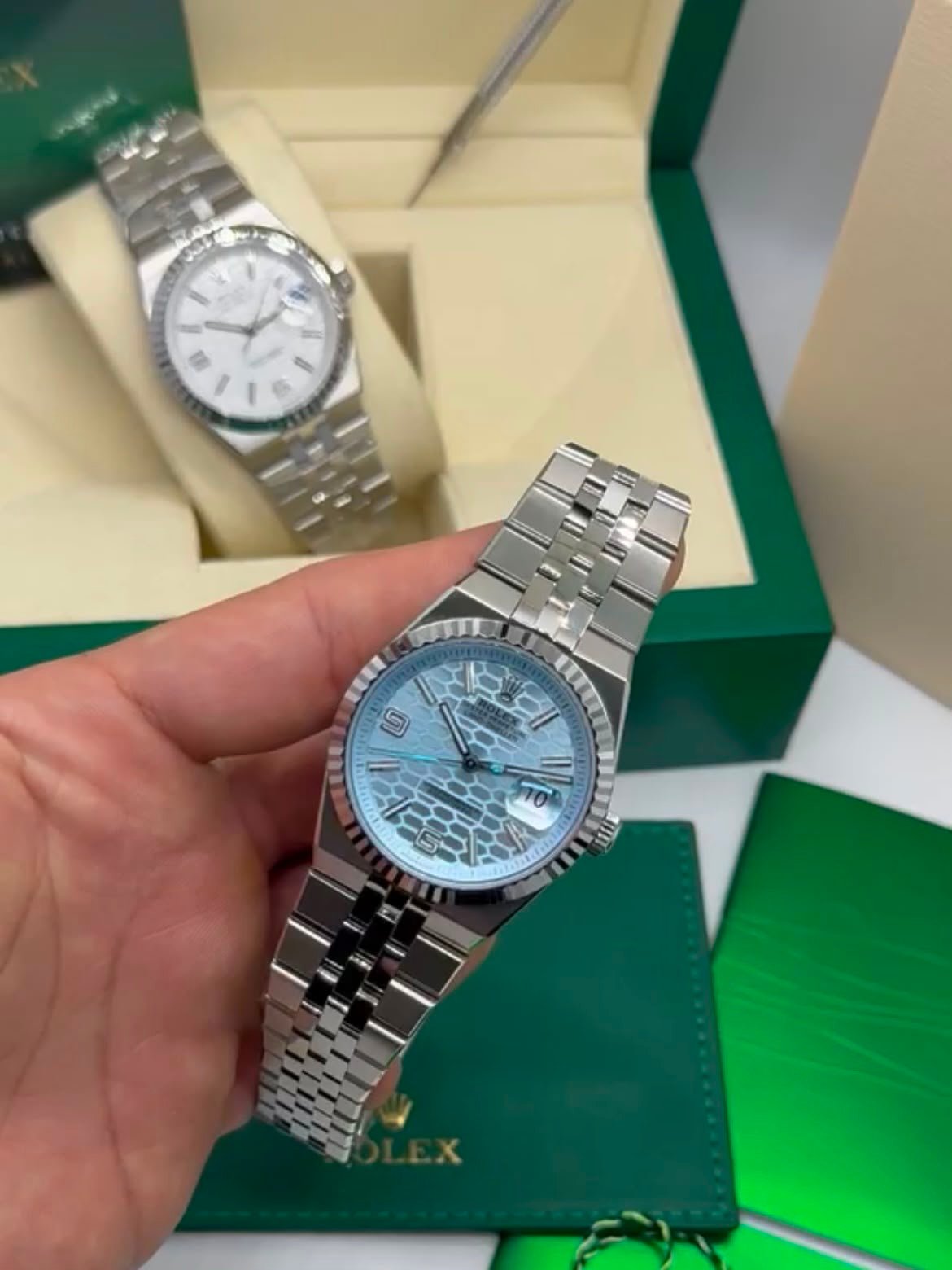 ROLEX Land Dweller 40mm - SUPER CLONE AÇO MOSTRADOR AZUL