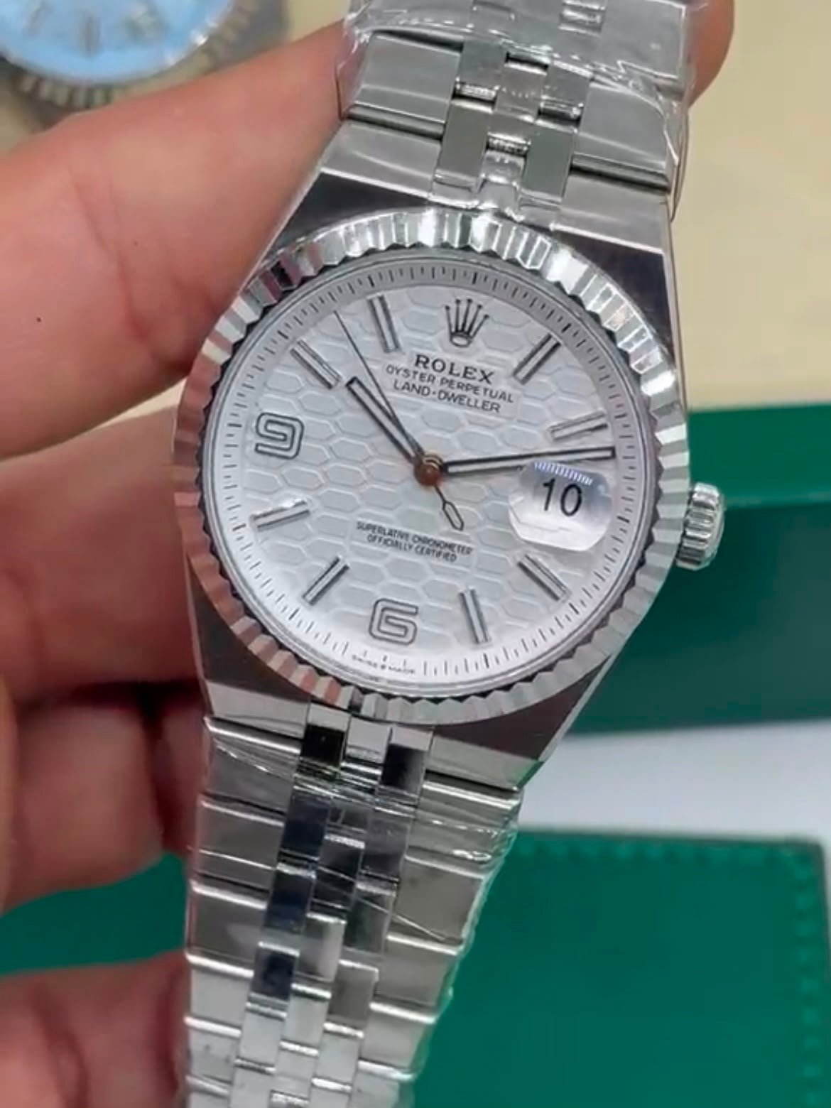 ROLEX Land Dweller 40mm - SUPER CLONE - AÇO MOSTRADOR BRANCO - Imagem 3