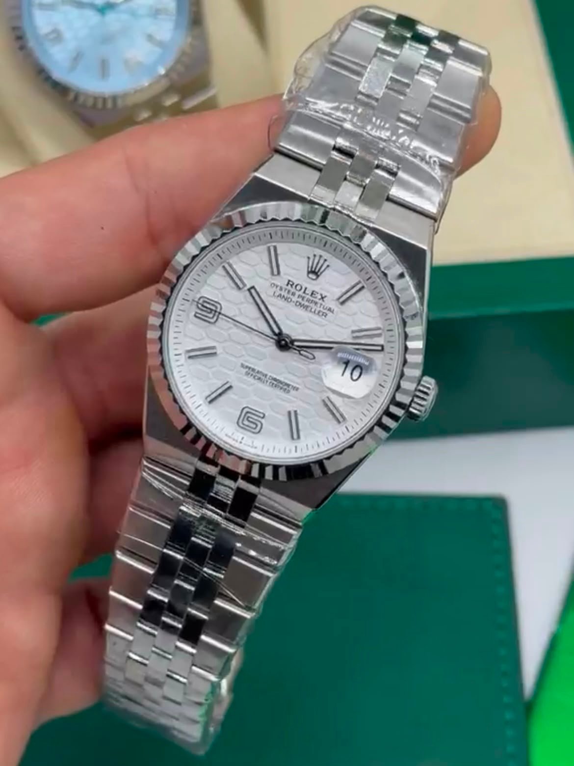 ROLEX Land Dweller 40mm - SUPER CLONE - AÇO MOSTRADOR BRANCO