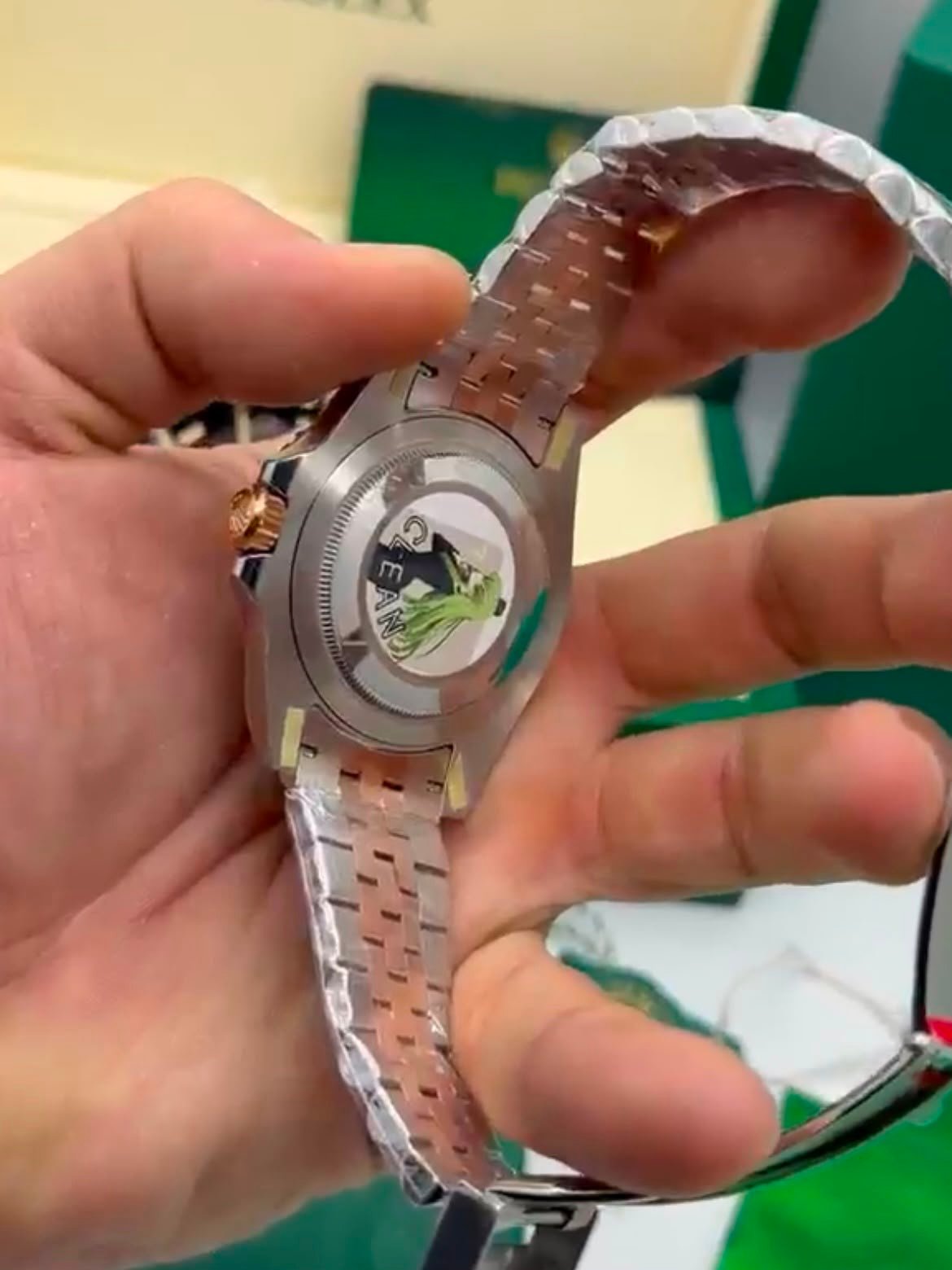 ROLEX GMT Master II 40mm - SUPER CLONE - AÇO COM ROSE MOSTRADOR PRETO - Imagem 2