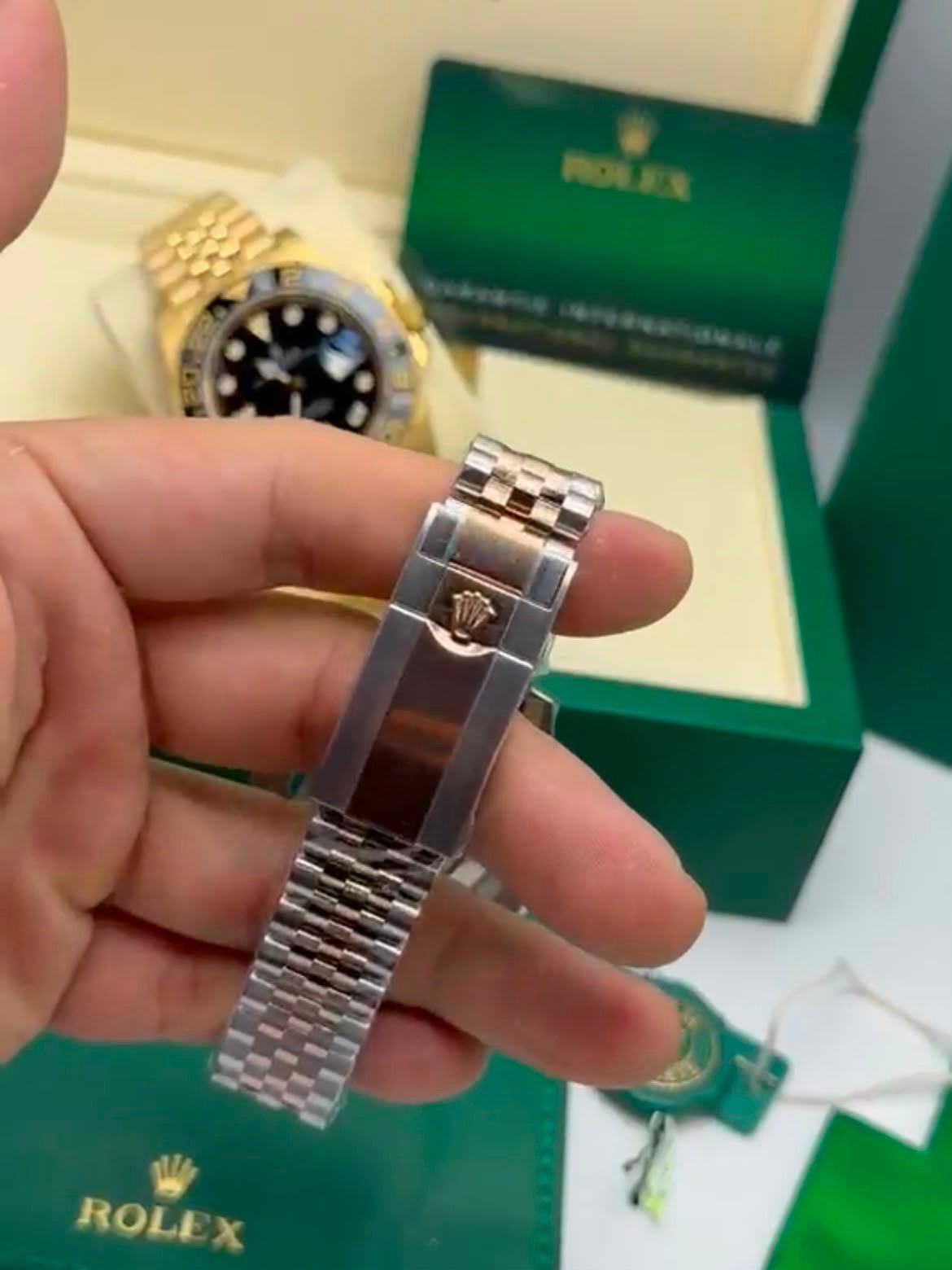 ROLEX GMT Master II 40mm - SUPER CLONE - AÇO COM ROSE MOSTRADOR PRETO - Imagem 4