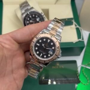 ROLEX Yacht Master - 40mm - SUPER CLONE - AÇO COM ROSE MOSTRADOR PRETO