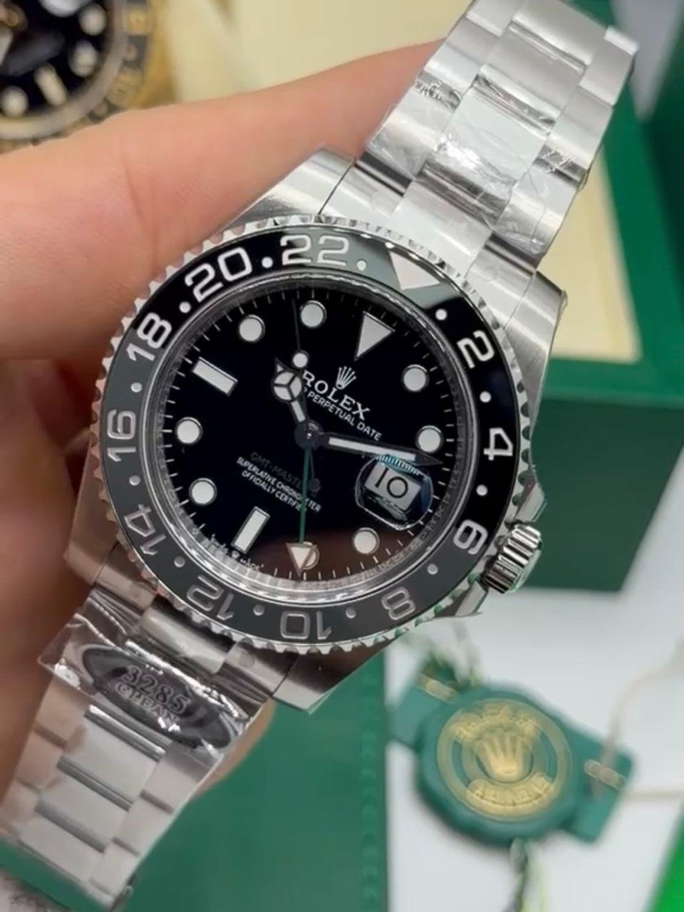 ROLEX GMT Master II 40mm - SUPER CLONE - AÇO MOSTRADOR PRETO (BRUCE WAYNE) - Imagem 2