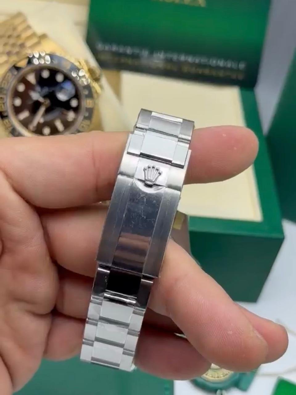 ROLEX GMT Master II 40mm - SUPER CLONE - AÇO MOSTRADOR PRETO (BRUCE WAYNE) - Imagem 5