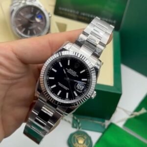 ROLEX Datejust 40mm - SUPER CLONE - AÇO MOSTRADOR PRETO