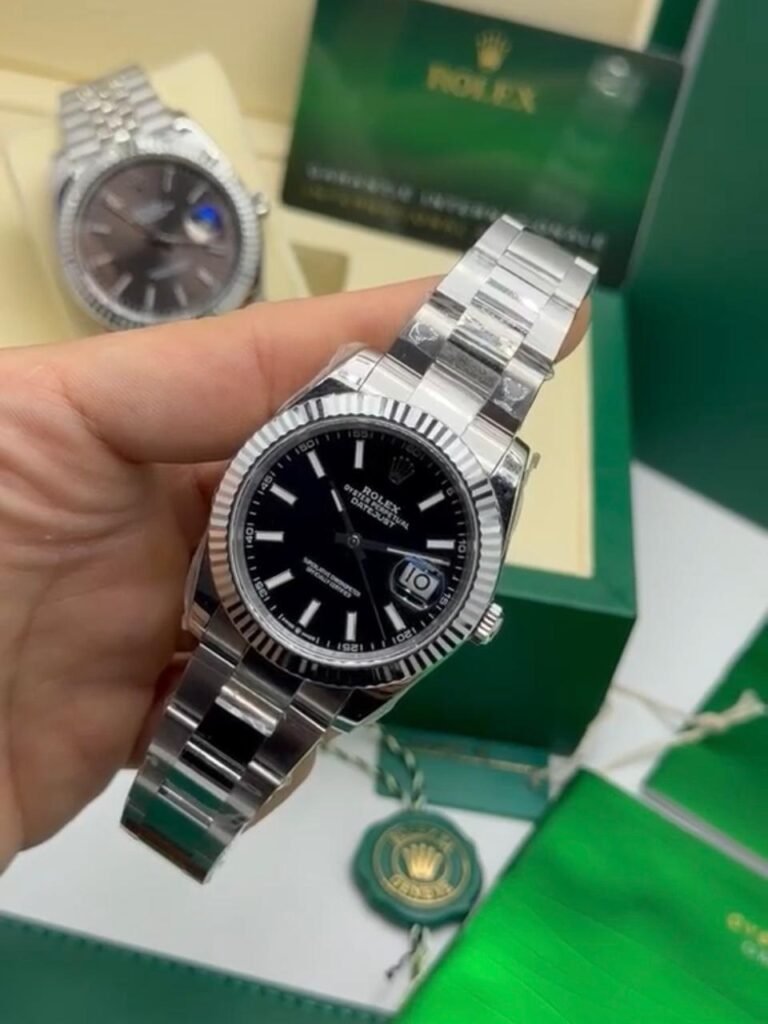 ROLEX Datejust 40mm - SUPER CLONE - AÇO MOSTRADOR PRETO