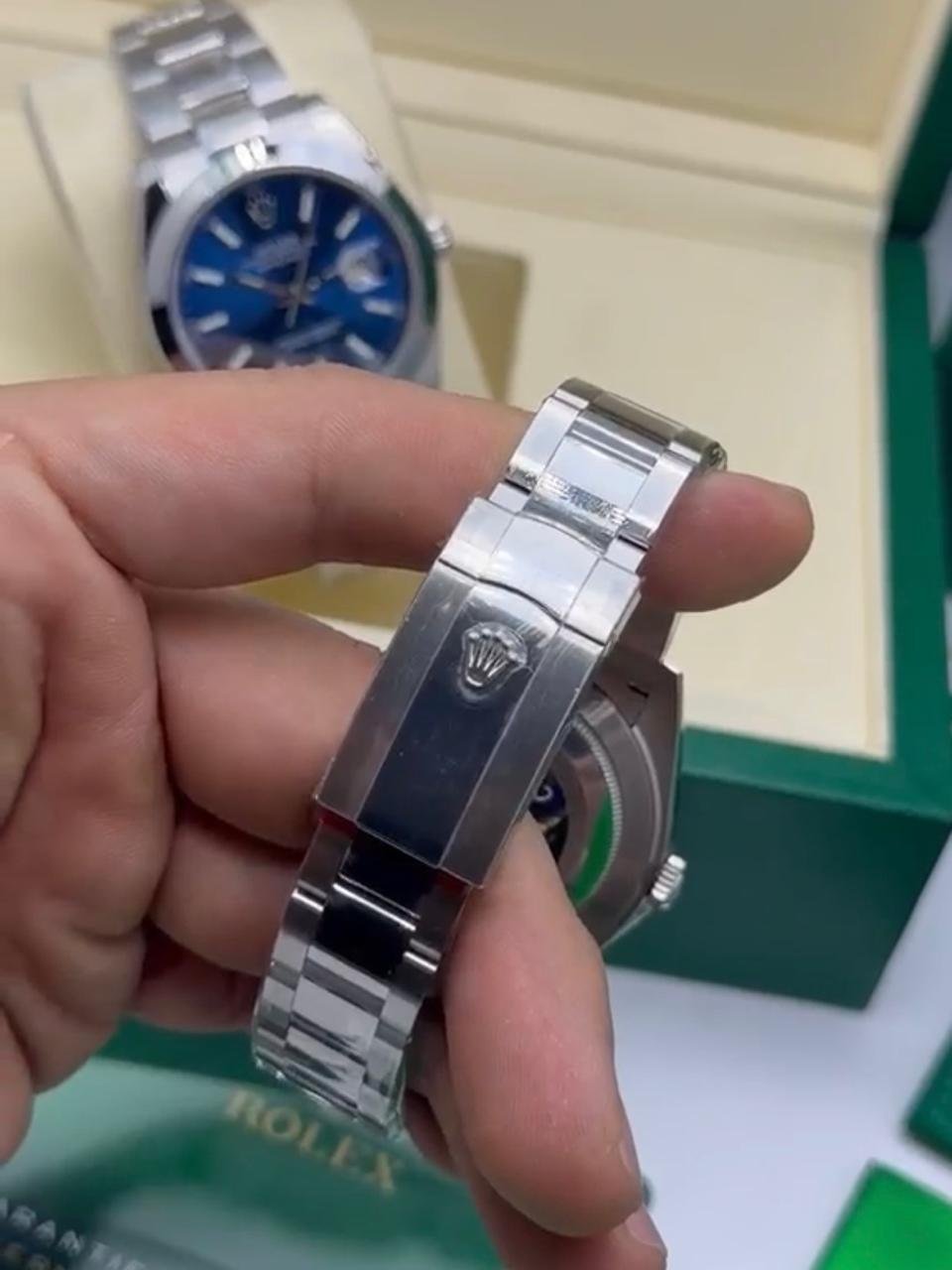 ROLEX Datejust 40mm - SUPER CLONE - AÇO MOSTRADOR PRETO - Imagem 4