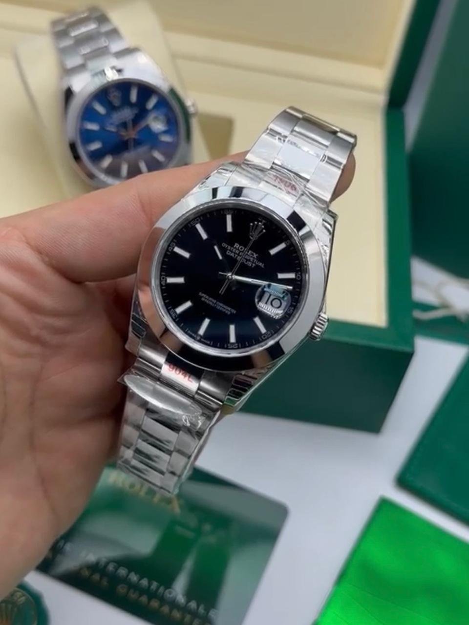 ROLEX Datejust 40mm - SUPER CLONE - AÇO MOSTRADOR PRETO