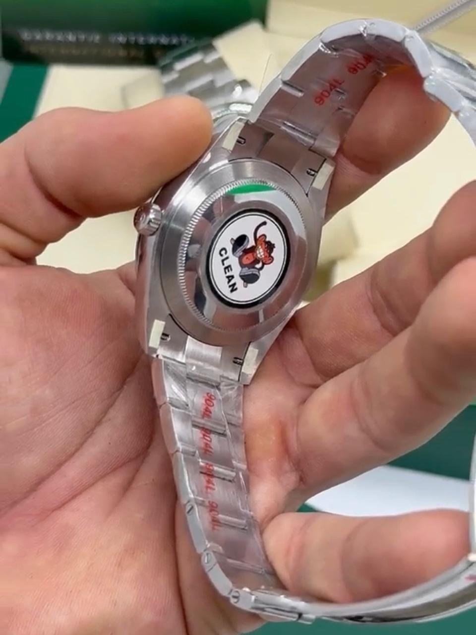 ROLEX Oyster Perpetual 40mm - SUPER CLONE - AÇO MOSTRADOR AMARELO - Imagem 4