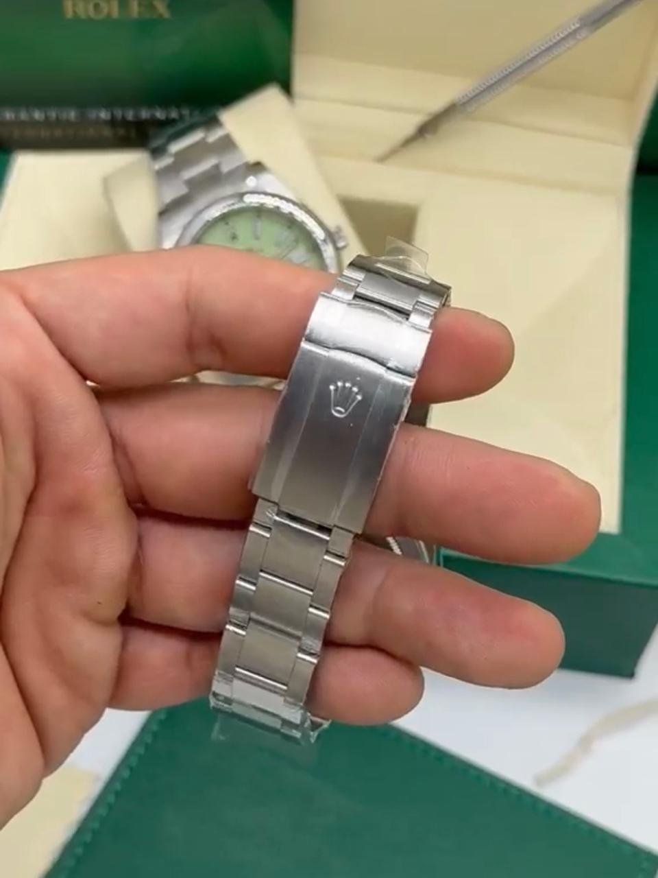 ROLEX Oyster Perpetual 40mm - SUPER CLONE - AÇO MOSTRADOR AMARELO - Imagem 5
