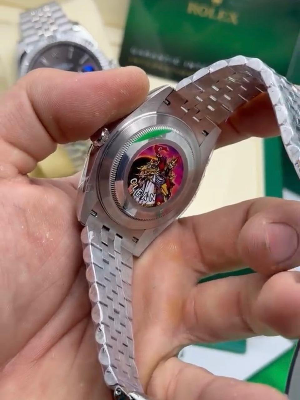ROLEX Datejust 40mm - SUPER CLONE - AÇO MOSTRADOR PRETO - Imagem 4